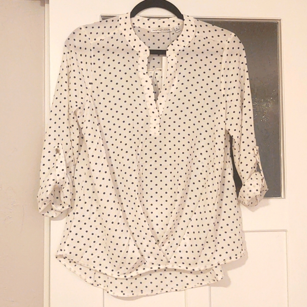 Black and White Polka Dot Blouse
